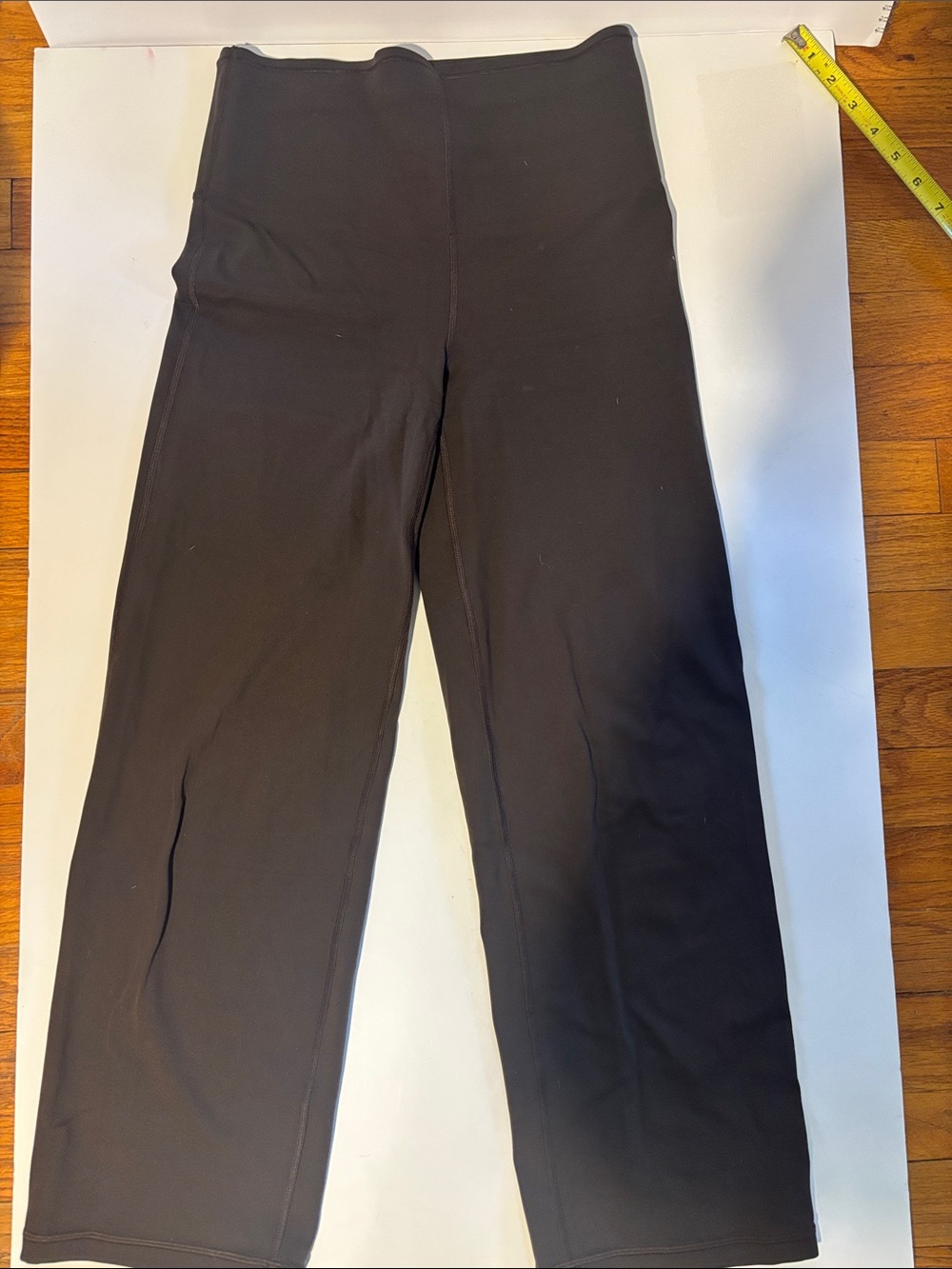 Athleta Brown Wide-Leg High-Rise cropped Leggings